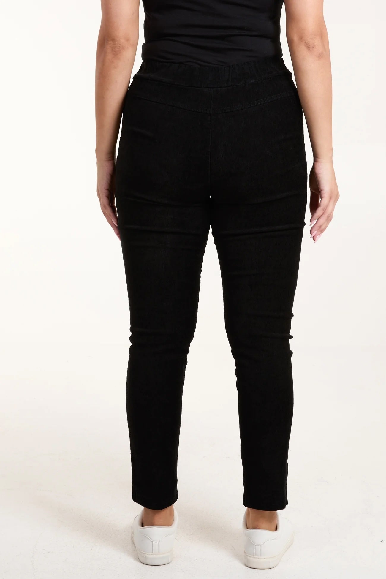 Corduroy Stretchy Women's Magic Trousers - Black