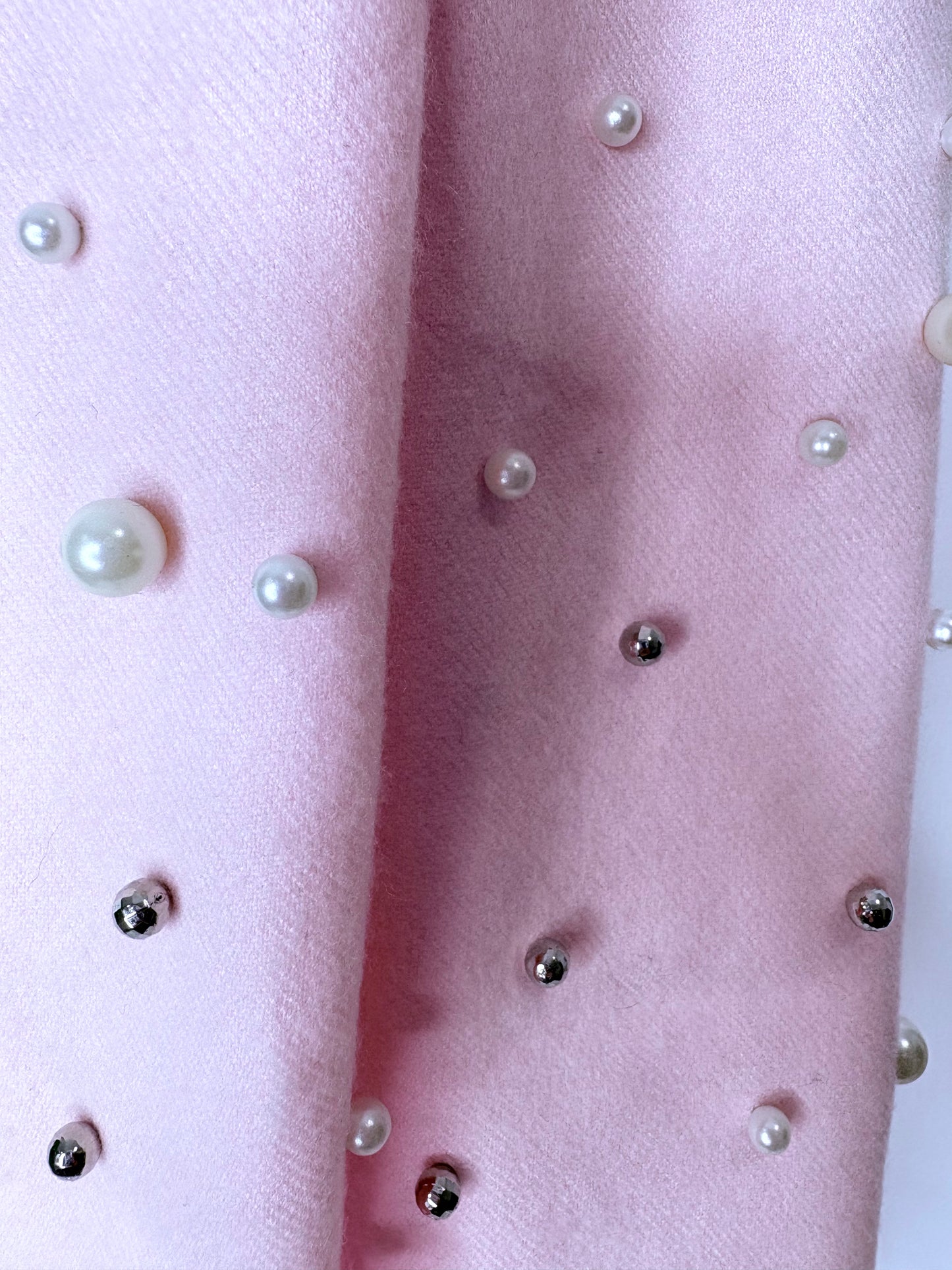 Pink pearl scarf
