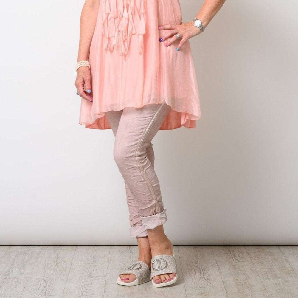 Velvet Trim Comfortable Magic Trousers One Size available in 9 colours style-heaven