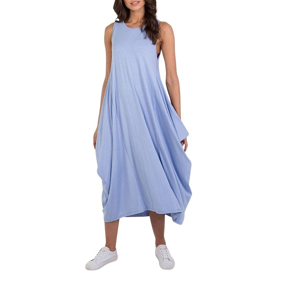 Powder blue parachute dress - style-heaven