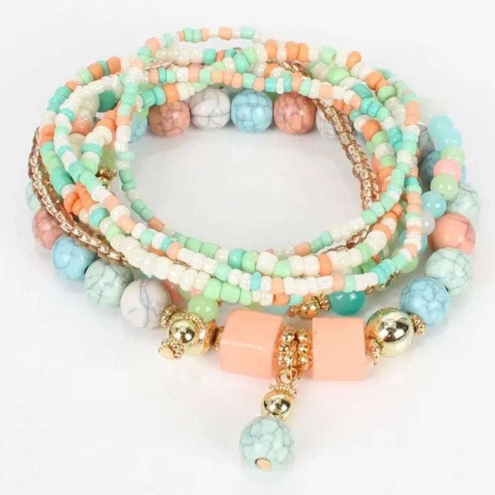 Florida flamingo bracelet set suziestyle-heaven