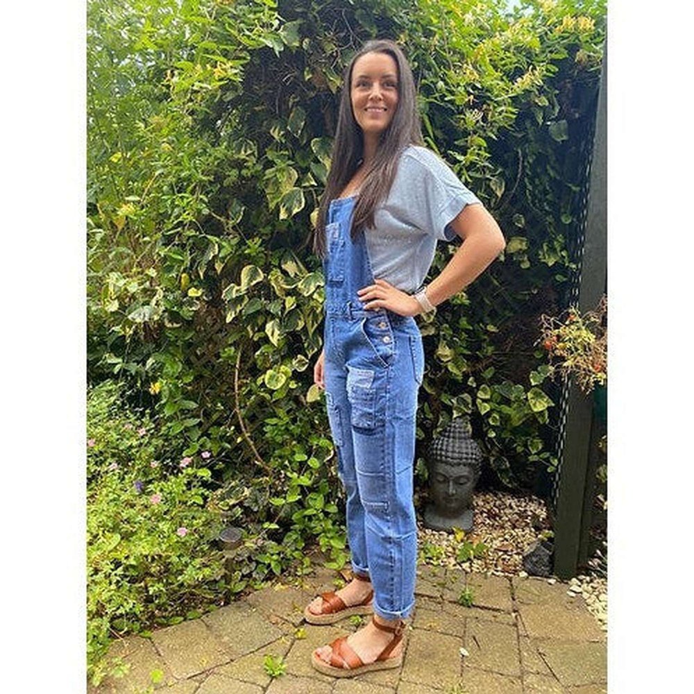 Patch Work Denim Dungarees - style-heaven