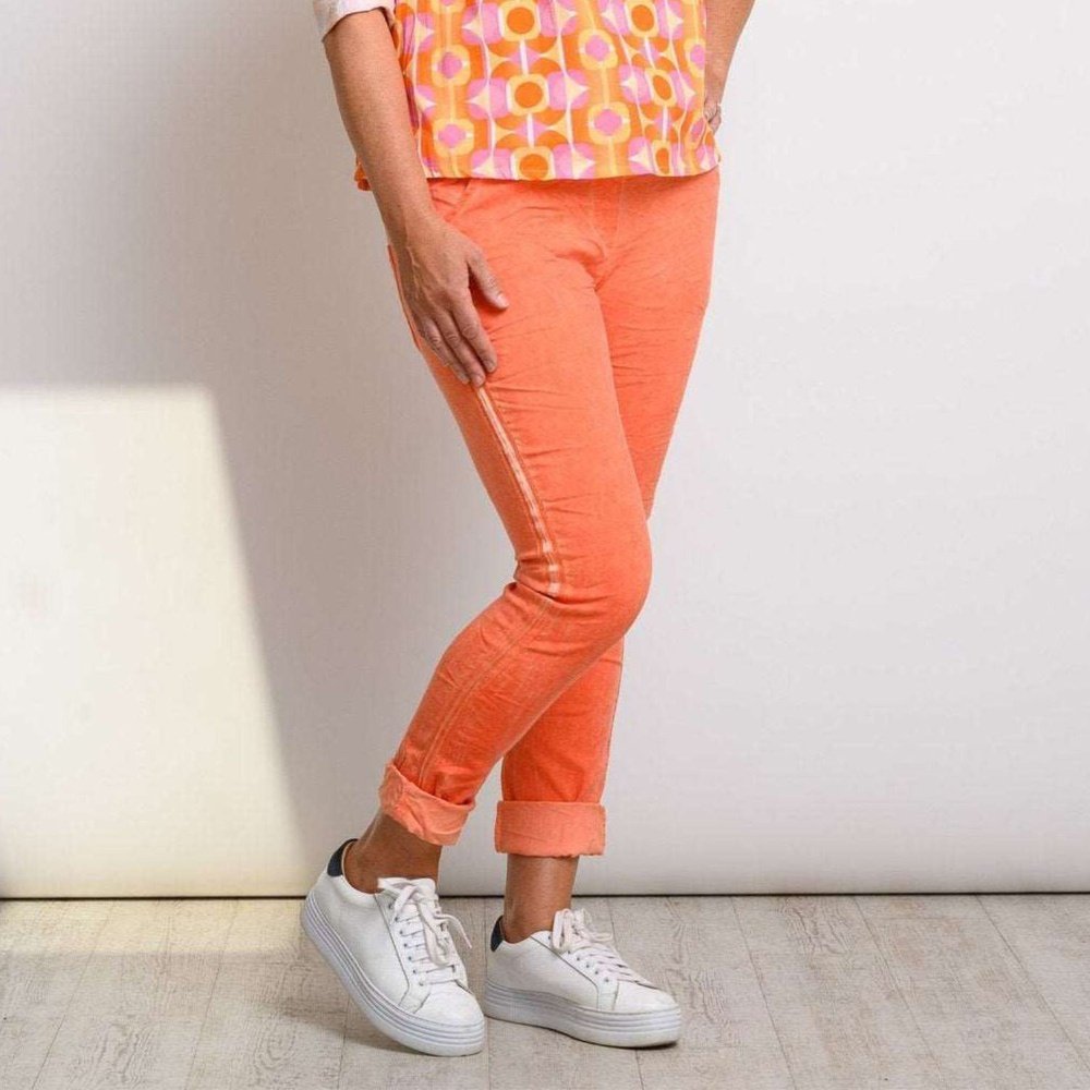 Velvet Trim Comfortable Magic Trousers One Size available in 9 colours style-heaven