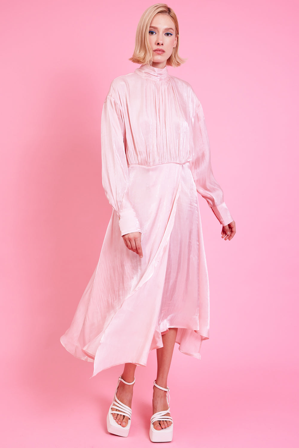 BLD365A-06 - Eco Bamboo Lyocell Midi Dress
