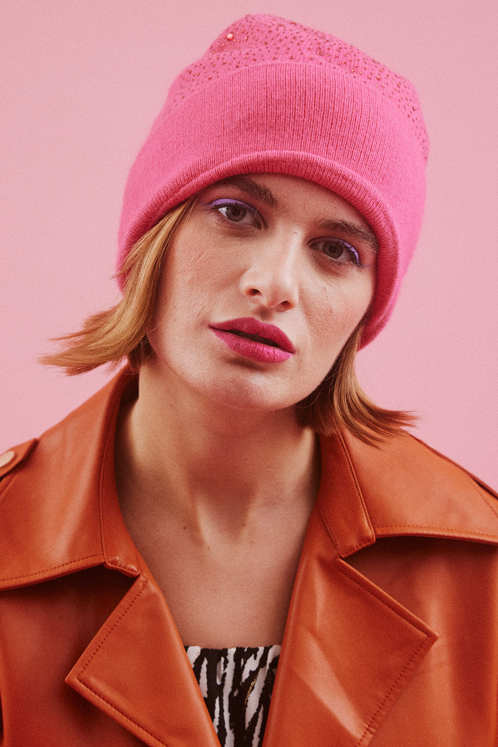 CSDTZ9A-06M - Cashmere Hat with Diamante Details