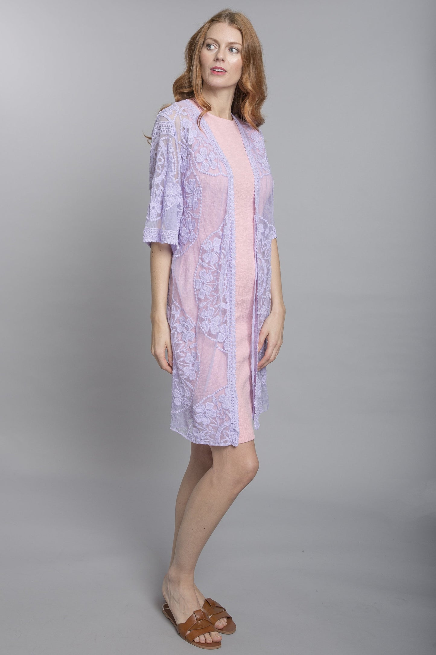 CYKM15A-05 - Vintage Cotton Lace Kimono