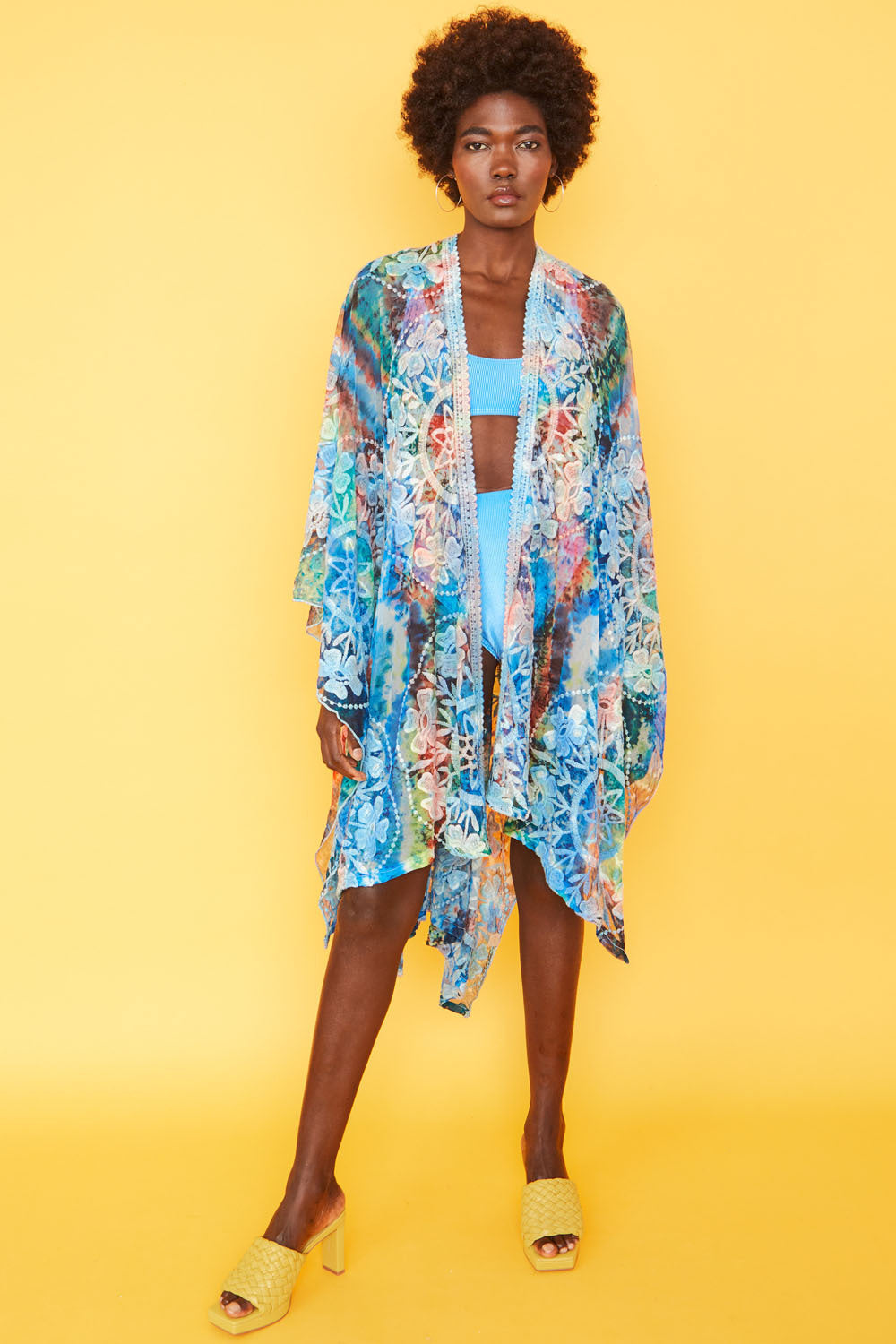 CYTK24A-07 - Lilly Shibori Lace Kimono