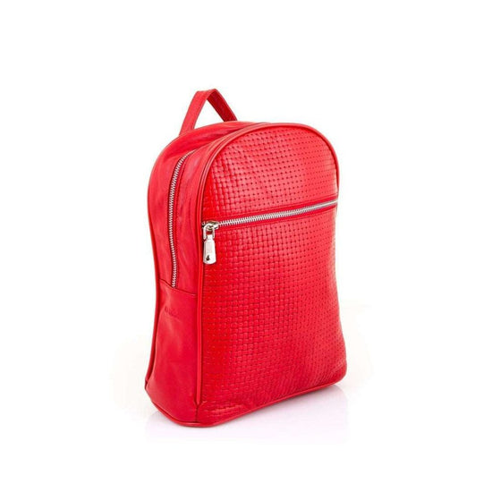 Compact Hot Stamped Unisex Leather Backpack Available in 2 Colours style-heaven