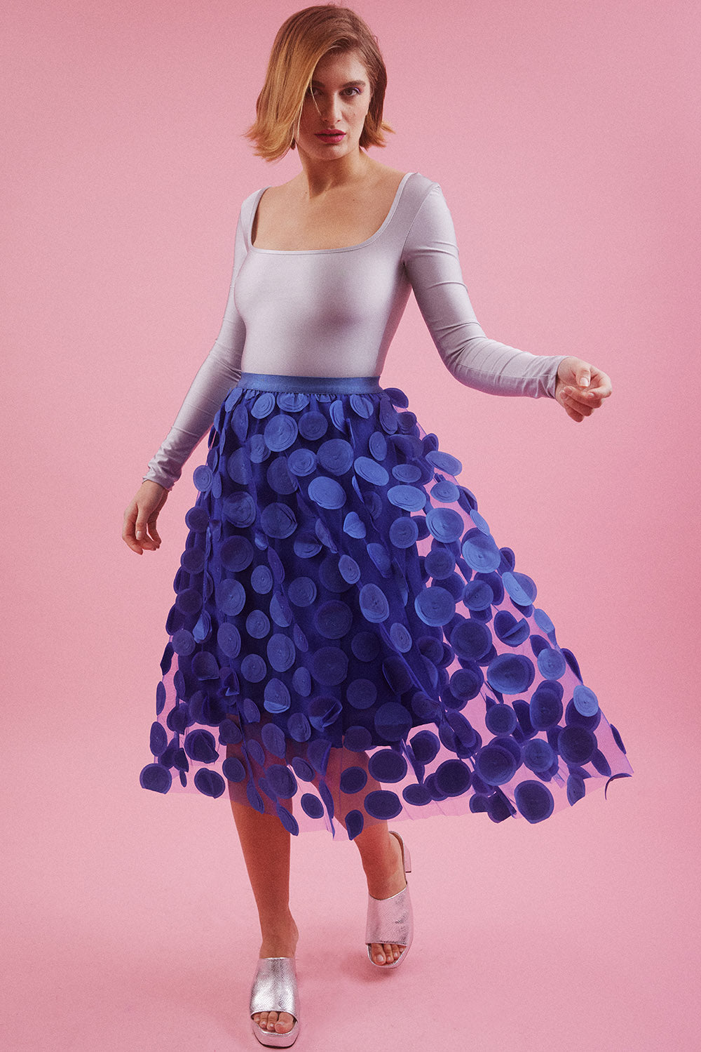 LYDSK25A-07H - Hand Cut Lace Disc Skirt