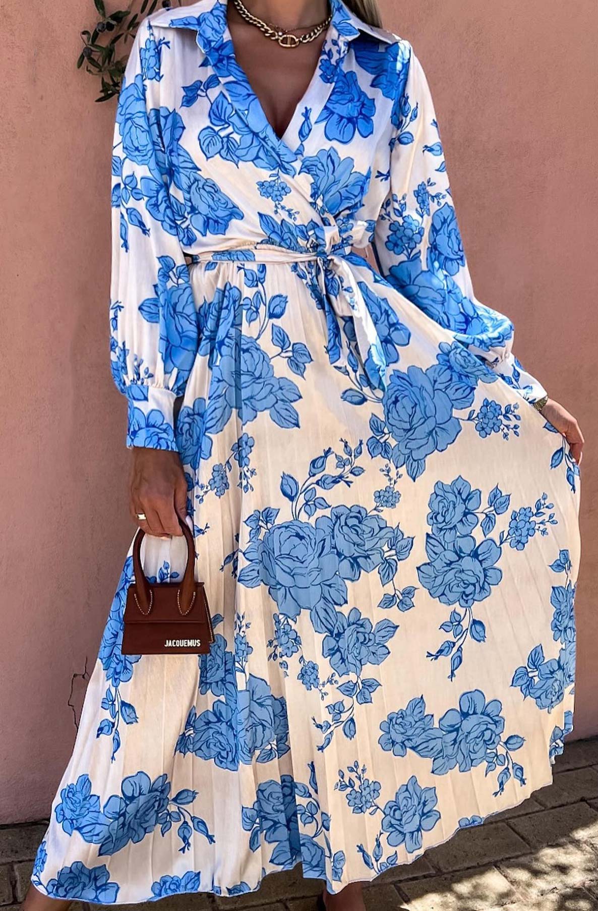 Mylene Satin Floral Maxi Dress