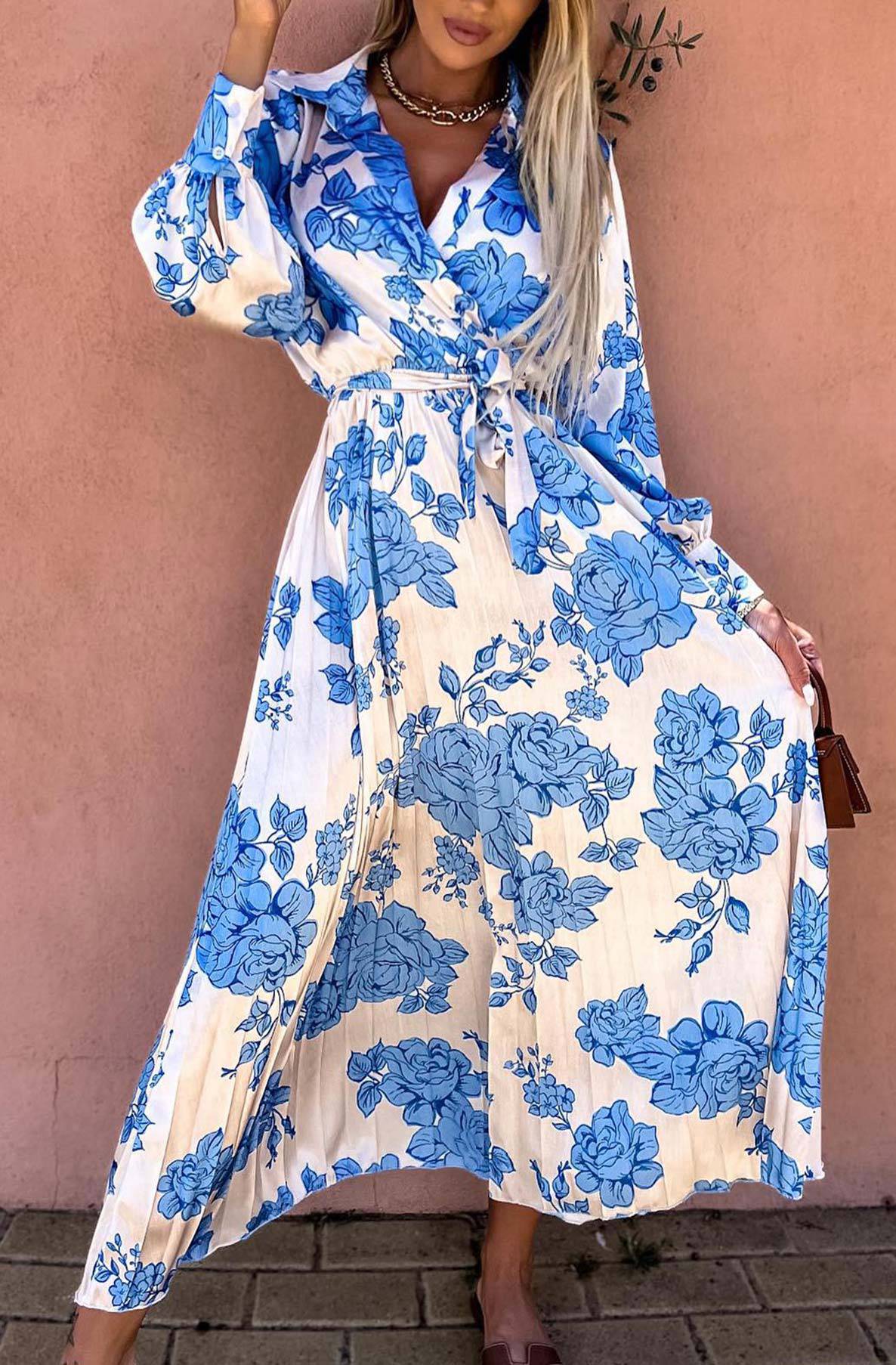 Mylene Satin Floral Maxi Dress