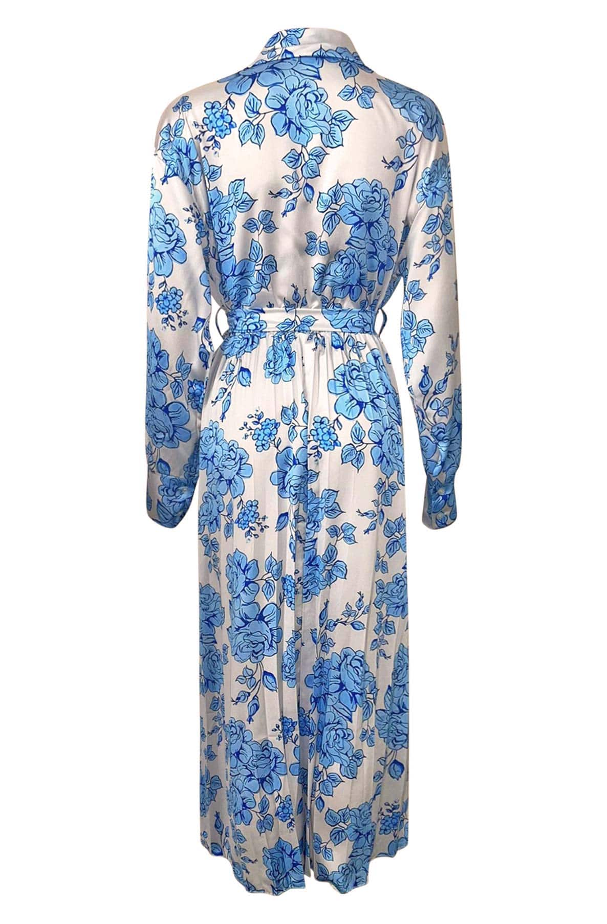 Mylene Satin Floral Maxi Dress