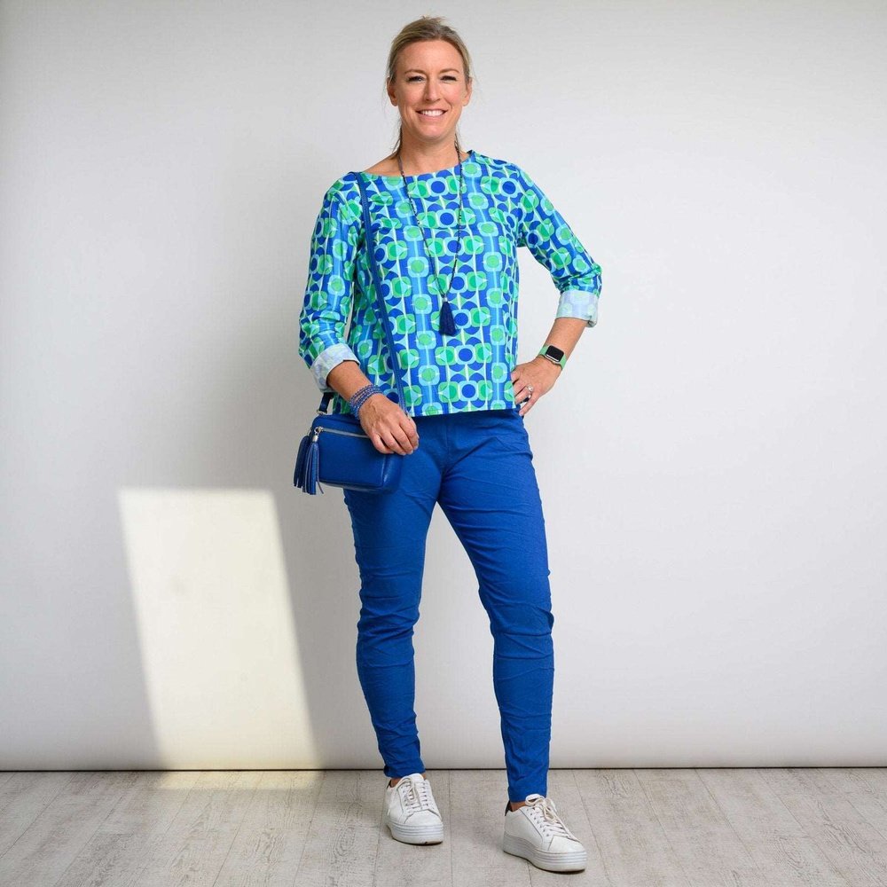 Multi Colour Circle Top with Pleated Back Detail Available in 3 Colours One Size style-heaven