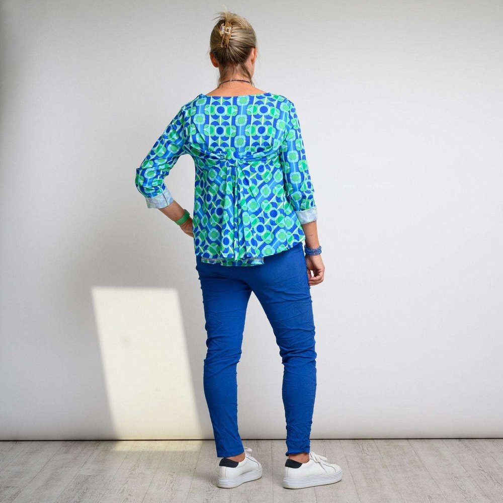 Multi Colour Circle Top with Pleated Back Detail Available in 3 Colours One Size style-heaven