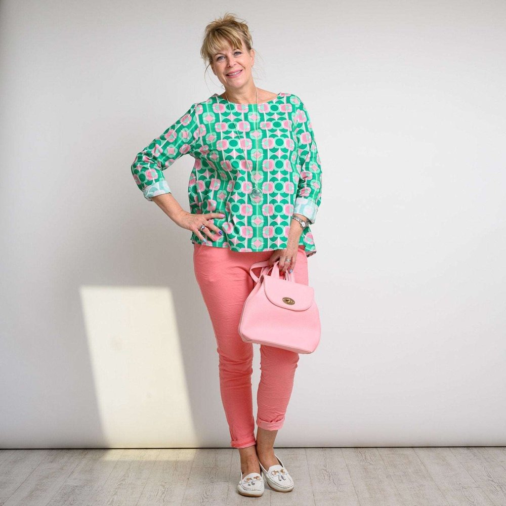 Multi Colour Circle Top with Pleated Back Detail Available in 3 Colours One Size style-heaven