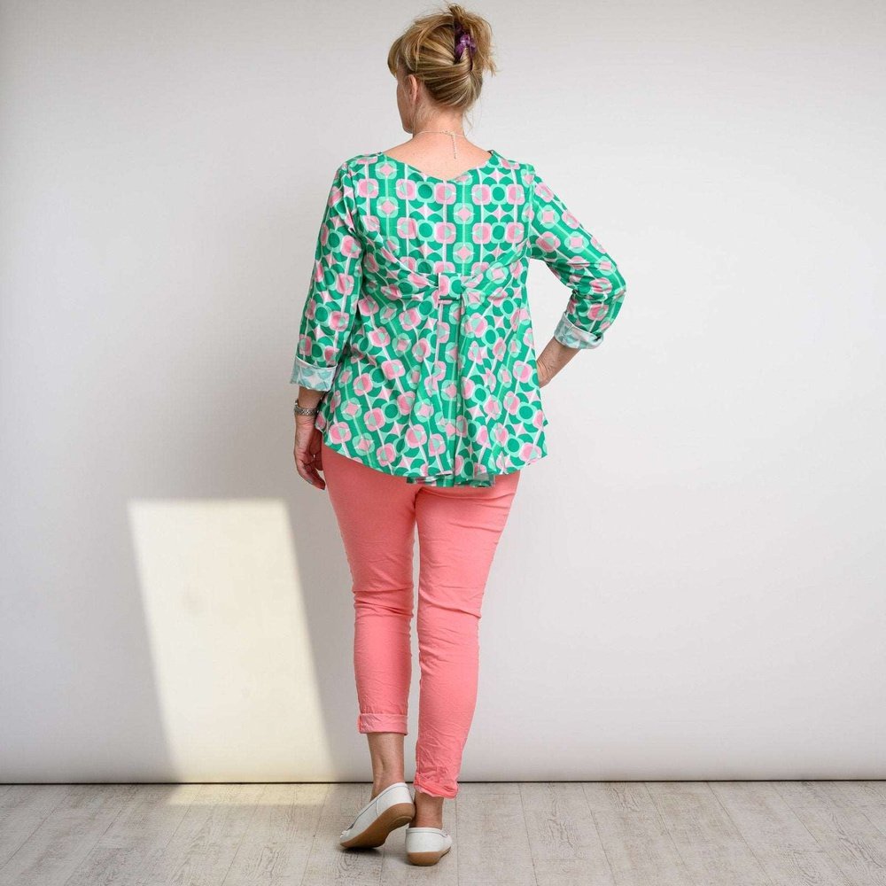 Multi Colour Circle Top with Pleated Back Detail Available in 3 Colours One Size style-heaven