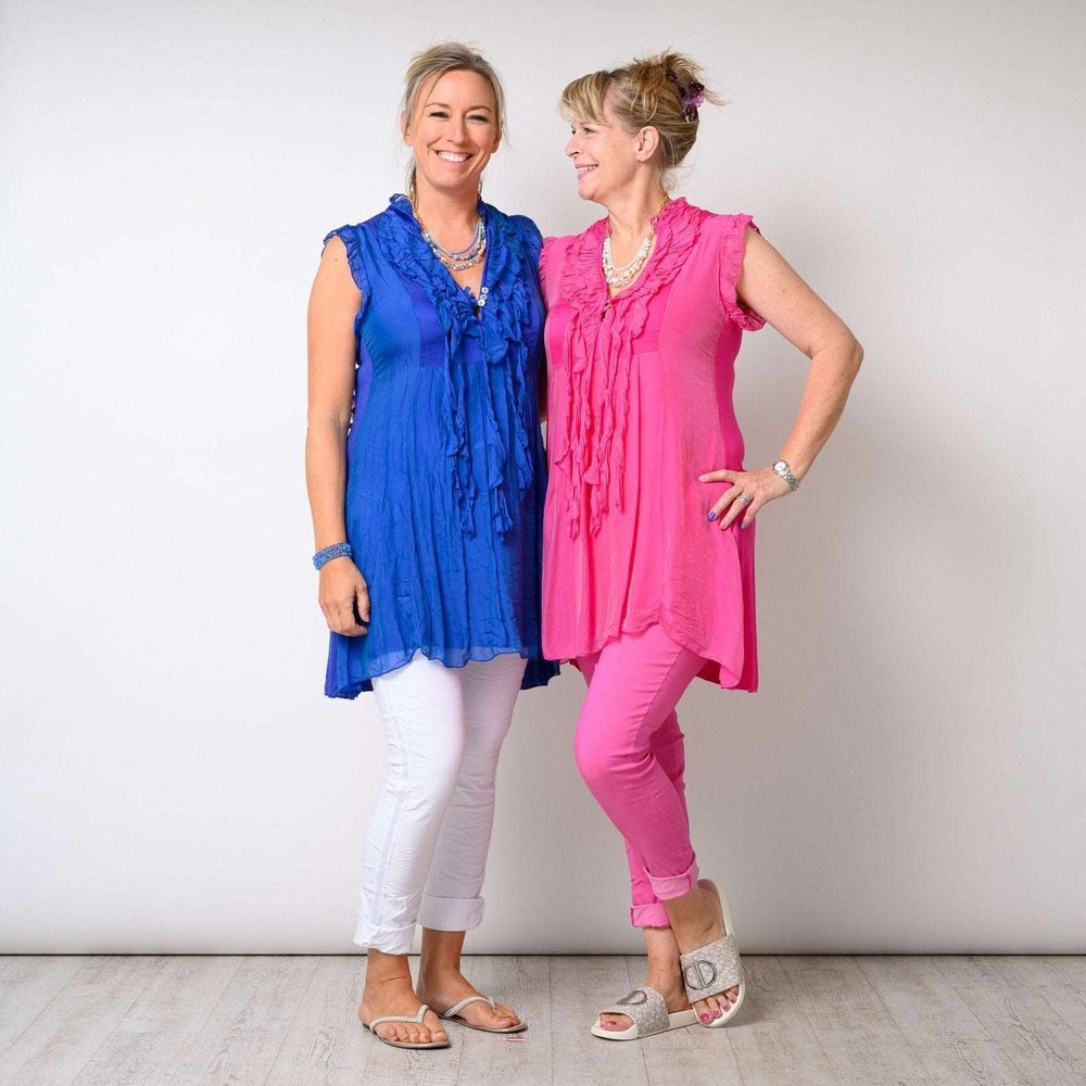 Silk Blend Ruffle Neck Mini Dress Available in 4 Colours One Size 8-14 - style-heaven