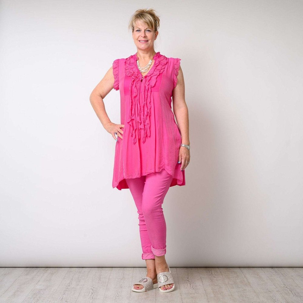 Silk Blend Ruffle Neck Mini Dress Available in 4 Colours One Size 8-14 - style-heaven