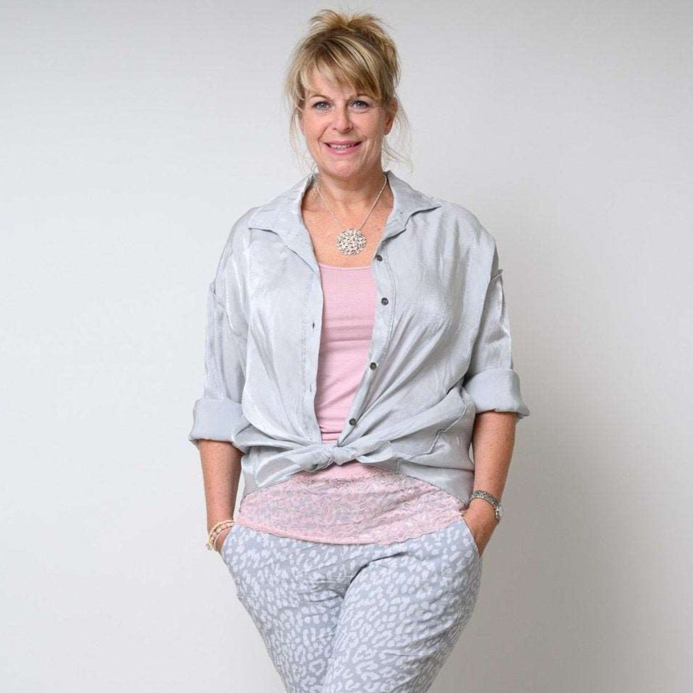 Shirt with Silver Trim Available in 6 Colours One Size - style-heaven