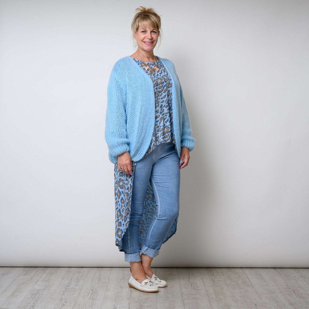 Leopard Print High Hem Low Top Ruffle Sleeve Available in 4 Colours One Size - style-heaven