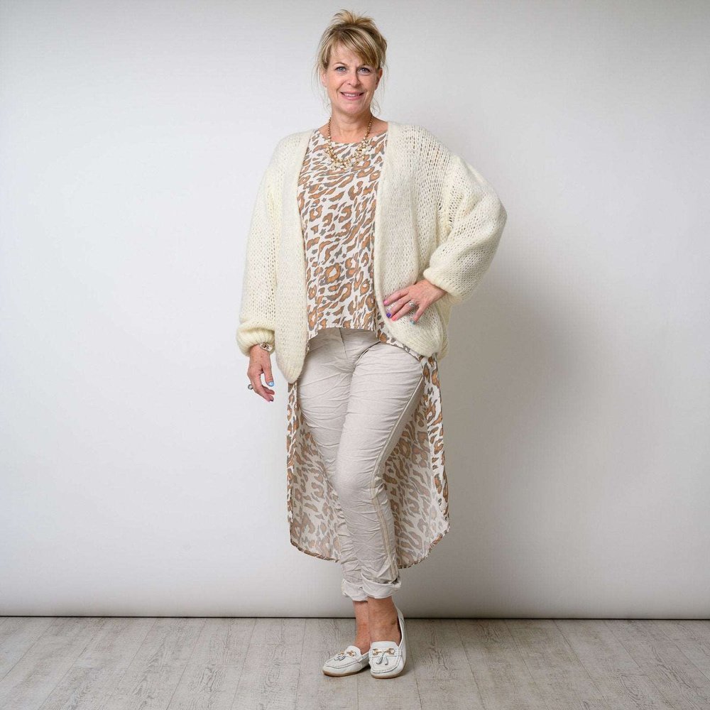 Leopard Print High Hem Low Top Ruffle Sleeve Available in 4 Colours One Size - style-heaven