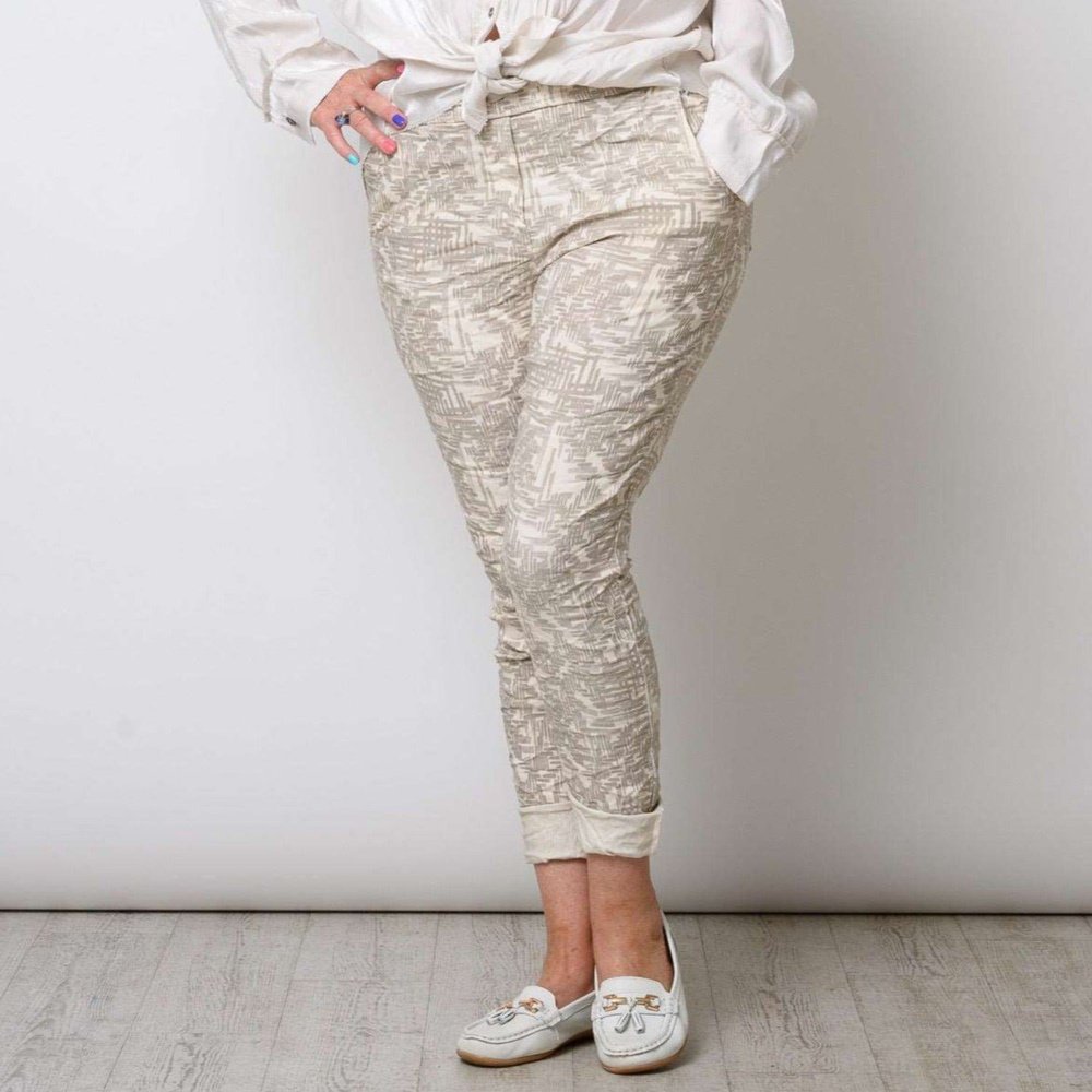 Dash Print Comfortable  Women's Magic Trousers One Size style-heaven