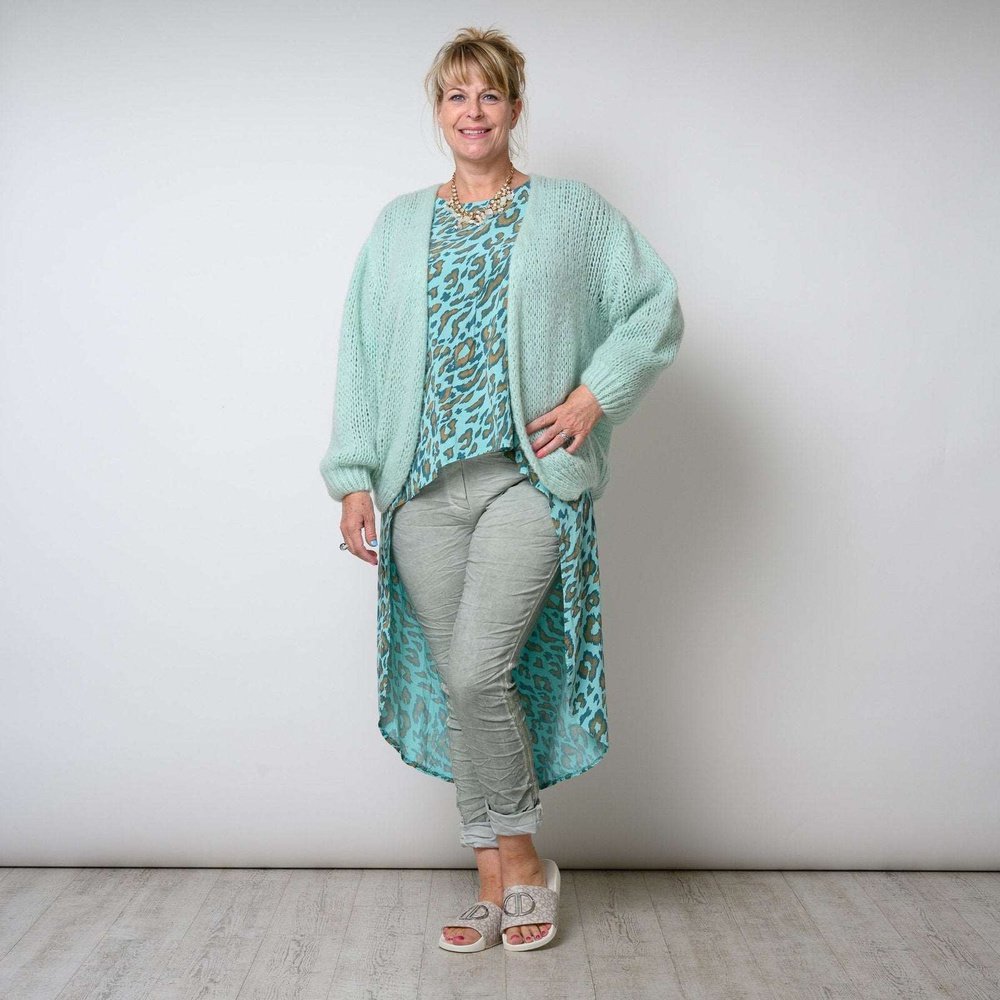 Leopard Print High Hem Low Top Ruffle Sleeve Available in 4 Colours One Size - style-heaven
