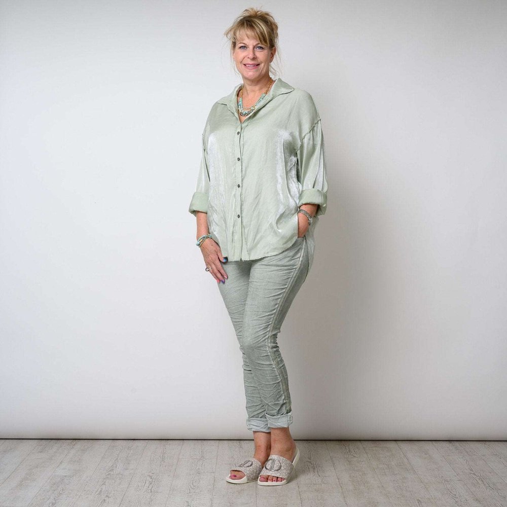 Shirt with Silver Trim Available in 6 Colours One Size - style-heaven