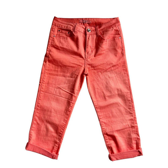 Orange Capri Jeans Available in Sizes 8, 14, 16 - style-heaven