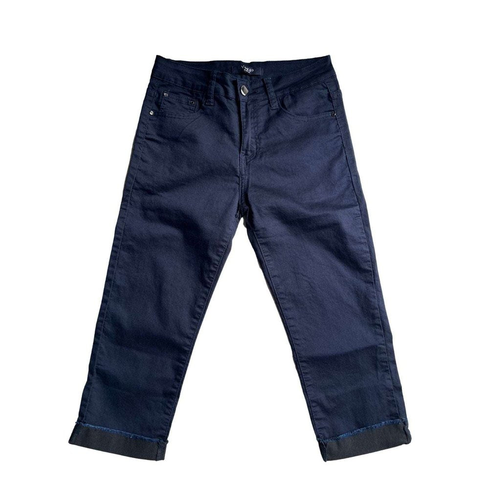 Navy Capri Jeans Available in Sizes 8, 14 - style-heaven