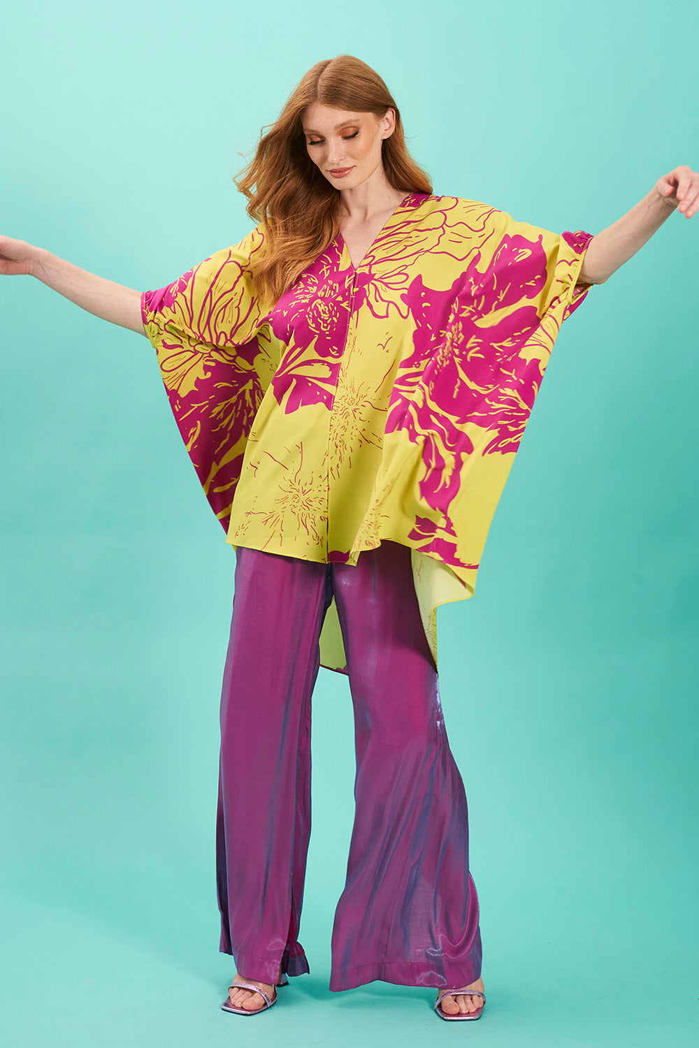 RYKM235A-0Y - Floral Midi Kimono - Pack of 3