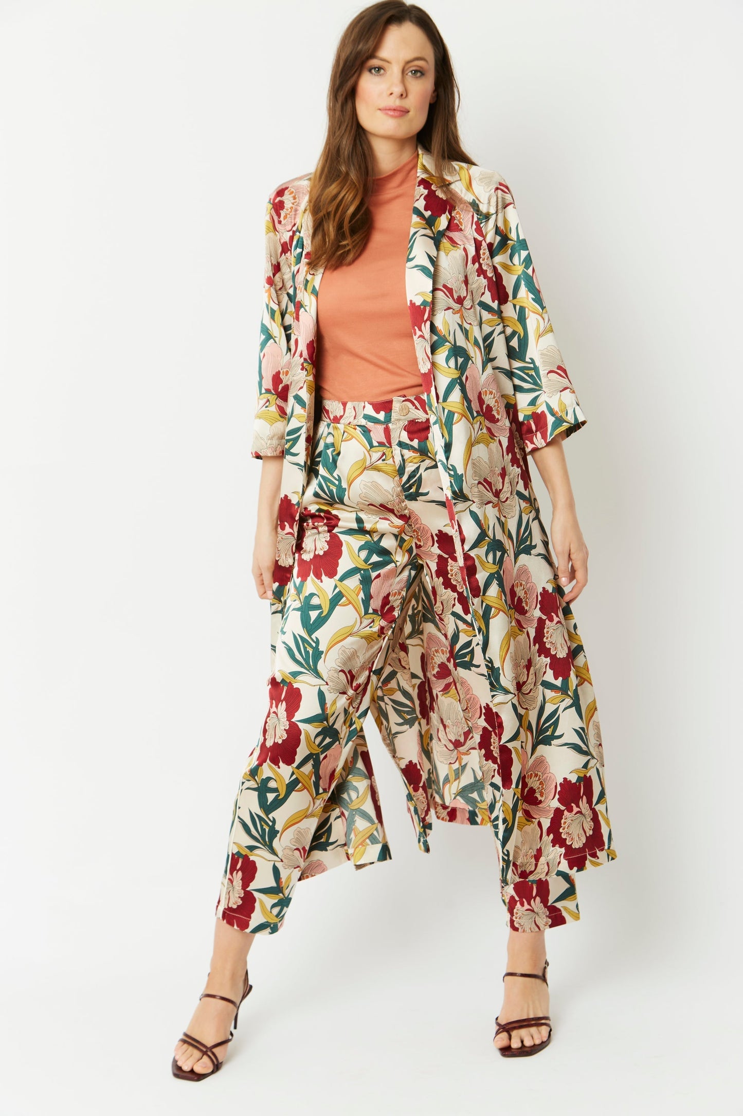 SLKY225A-02 - Silk Blend Digital Print Kimono