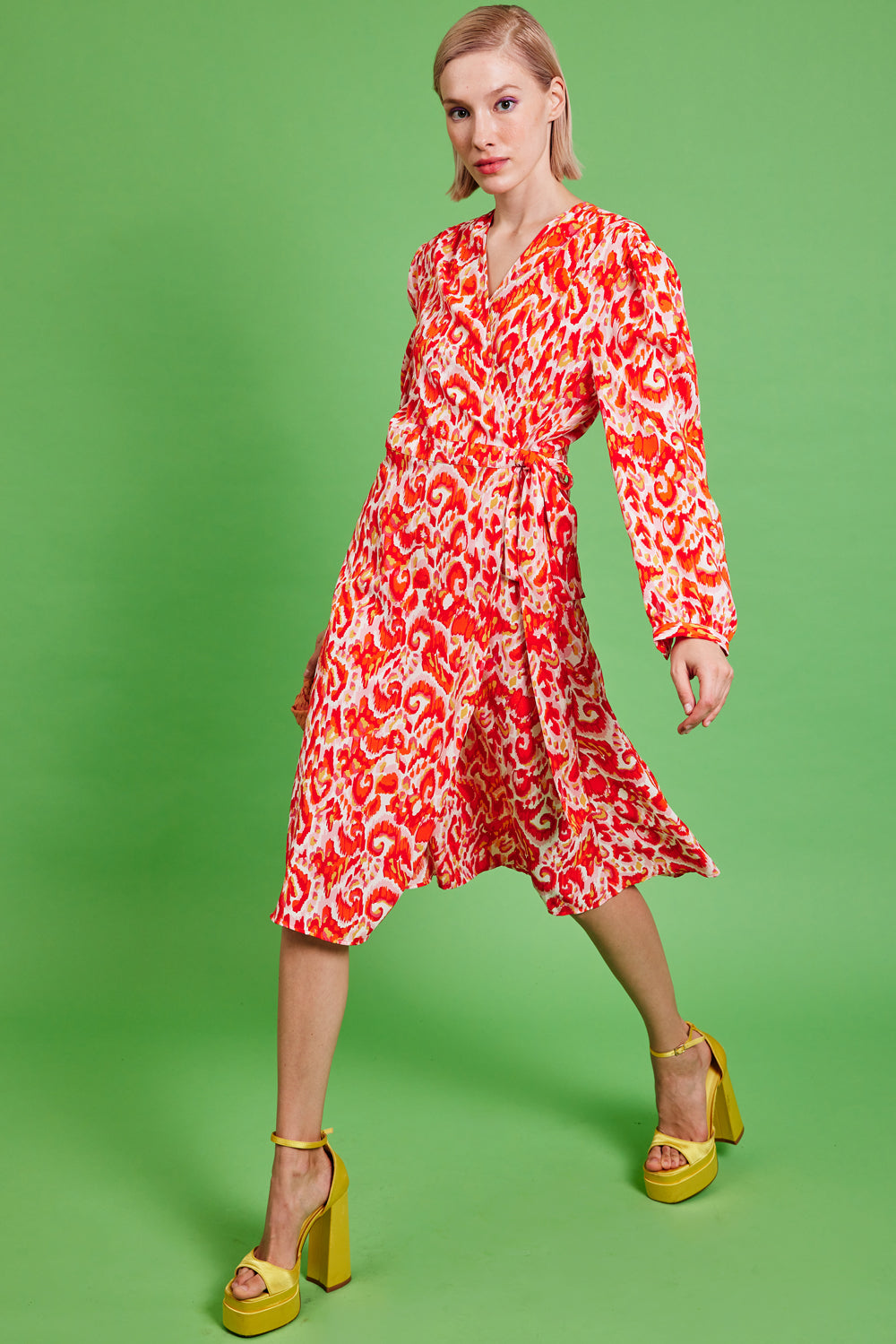 SLTD325A-D08 - Silk Blend Maxi Dress