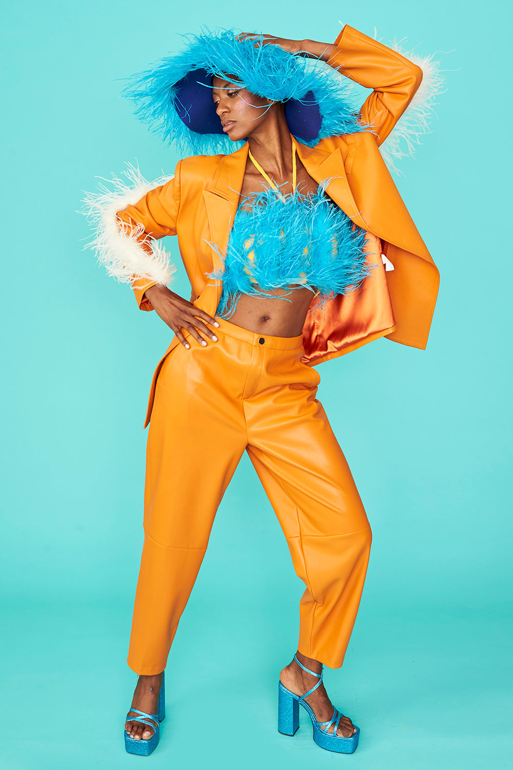 SUTR33A-D08 - Faux Leather Trousers - PRE-ORDER