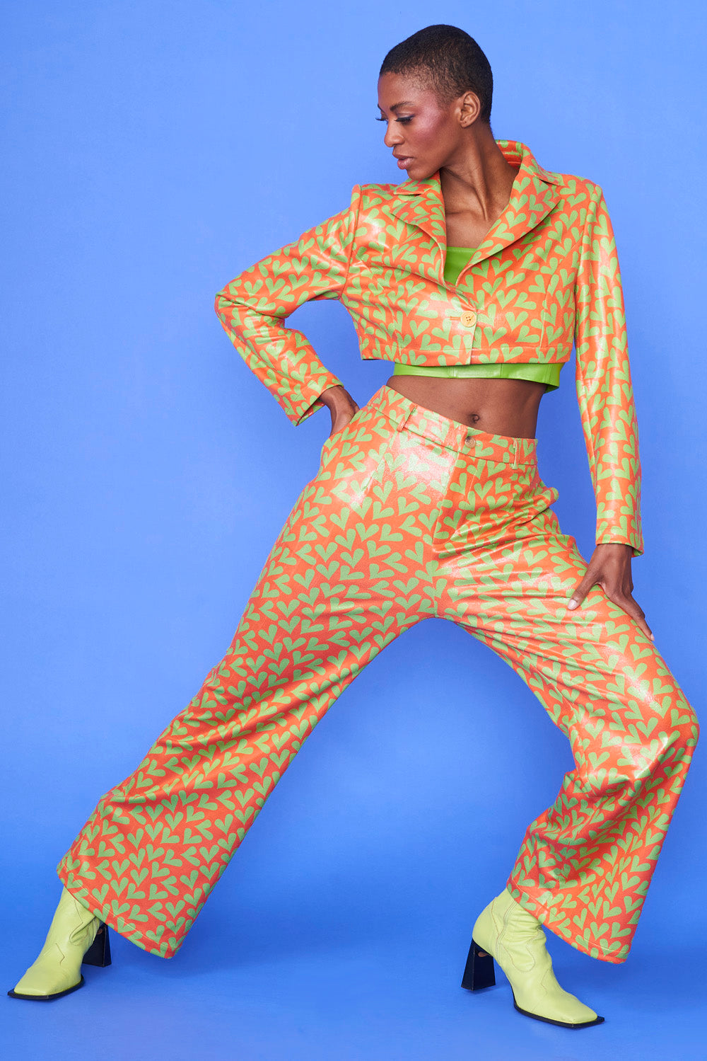 SULTR315A-D08 - Faux Suede Love Heart Trousers