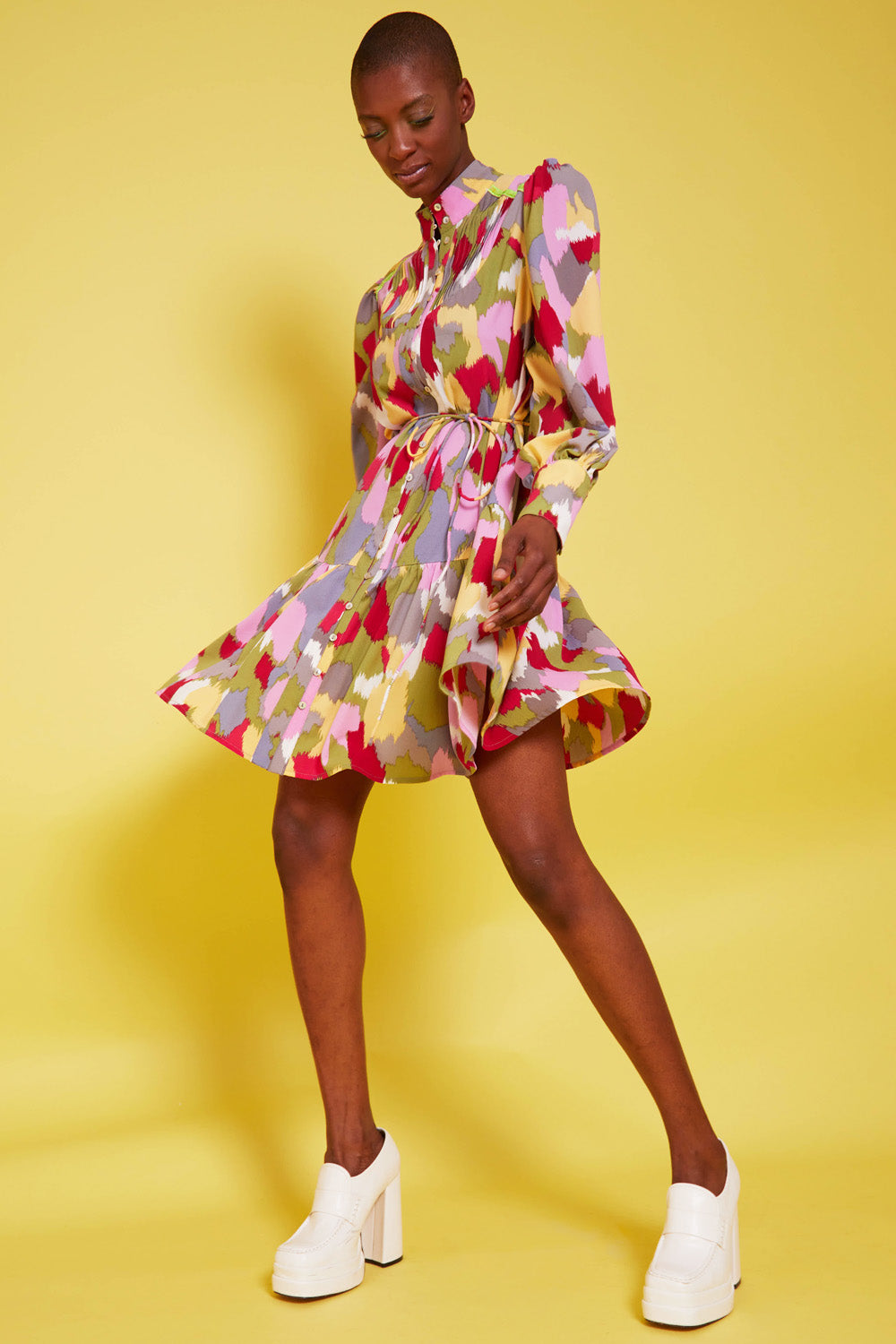 SLCD385A-MULTI - Silk Blend Dress