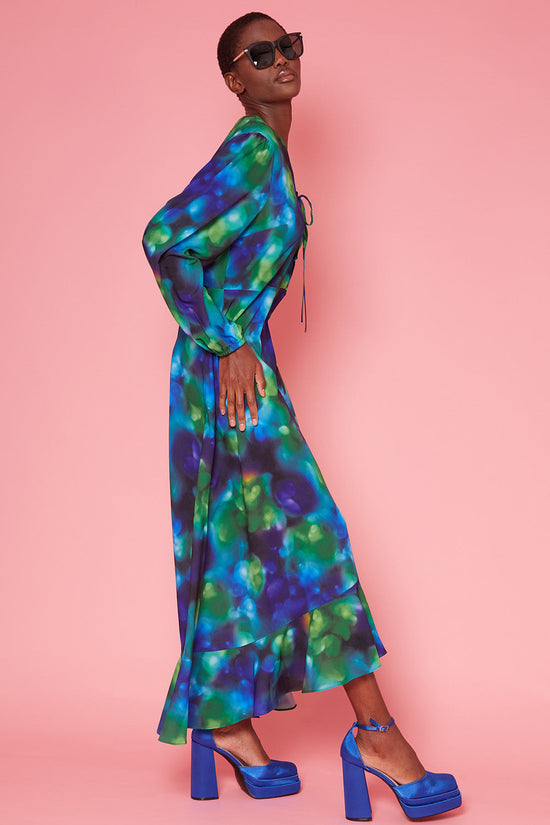 TLKCD385A-07 - Silk Blend Cleo Maxi Dress