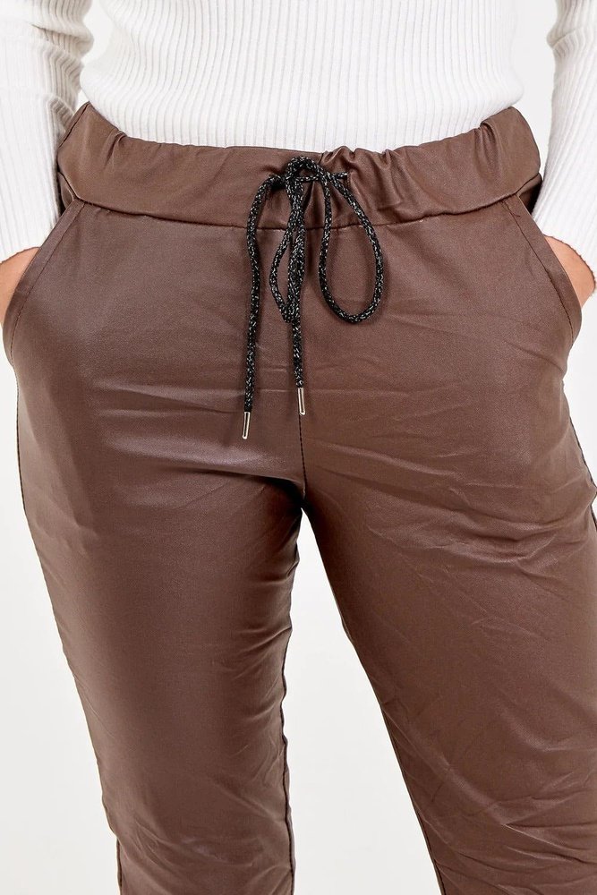 Magic Stretch PU Coated Crushed Trousers One Size (to fit 8-16) Available in 5 Colours - style-heaven