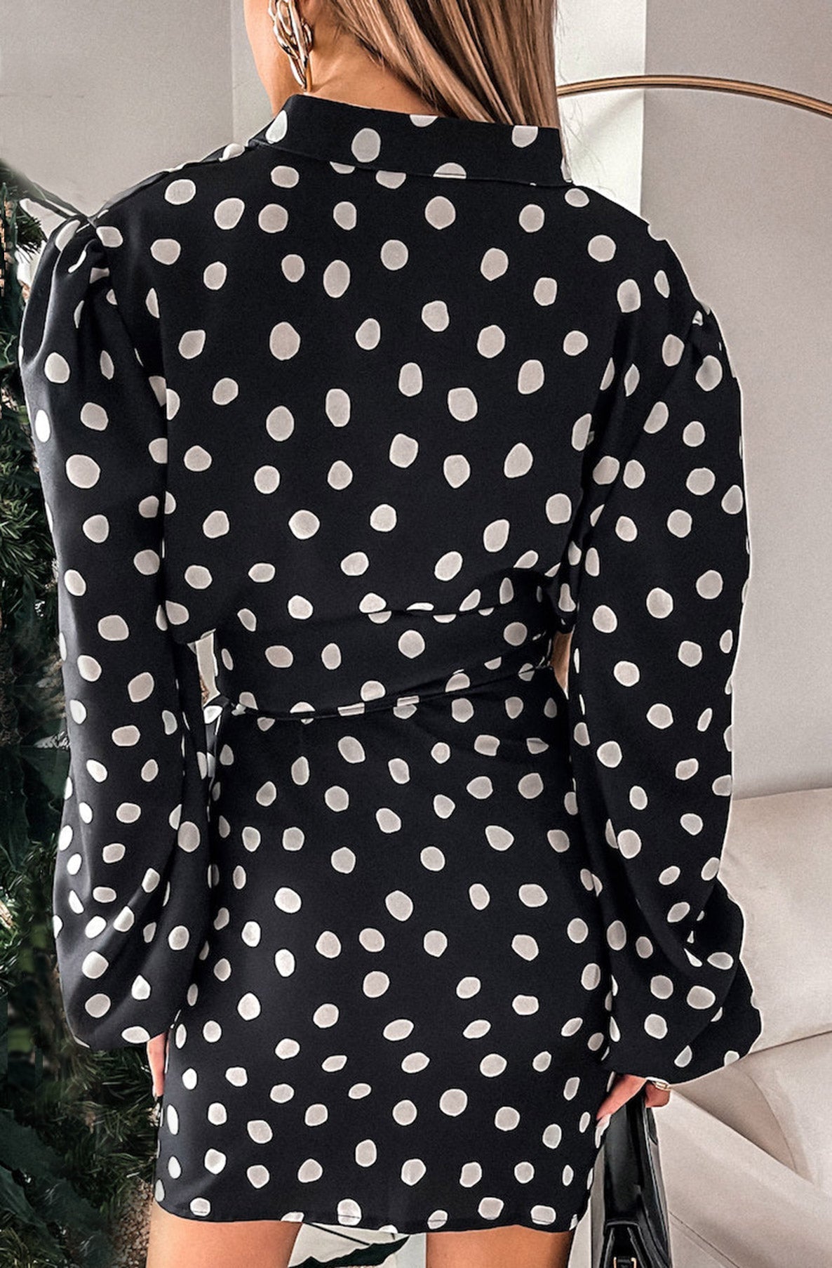 Deborah Polka Dot Wrap Mini Dress
