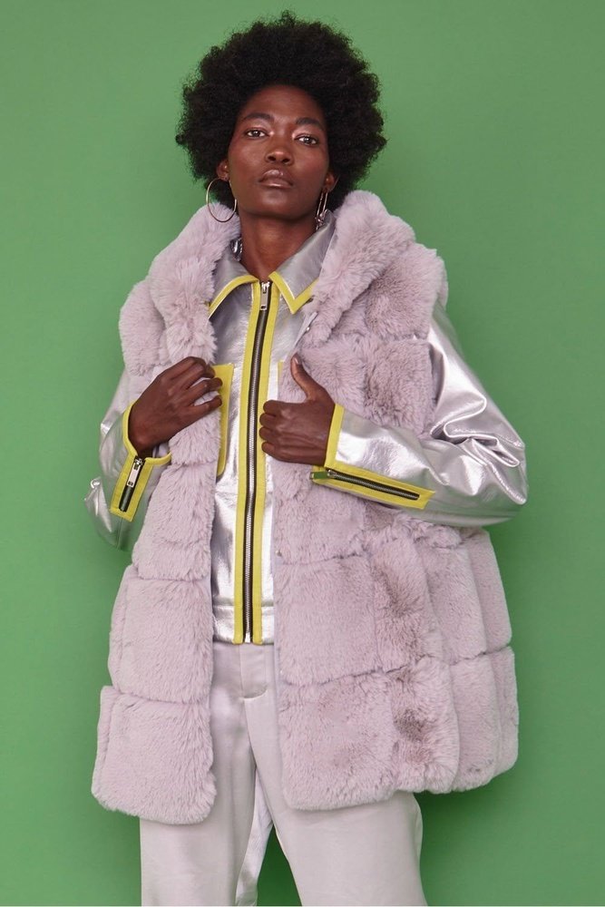 Jayley Faux Fur Women's Long Gilet Available in 10 Colours - style-heaven