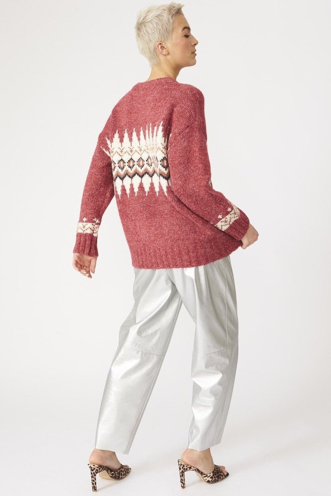 Pink Cashmere & Silk Blend Women's Christmas Jumper suziestyle-heaven