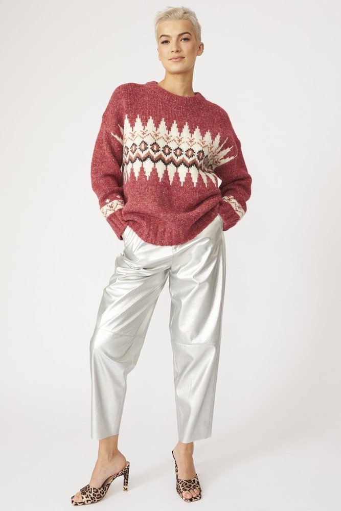 Pink Cashmere & Silk Blend Women's Christmas Jumper suziestyle-heaven