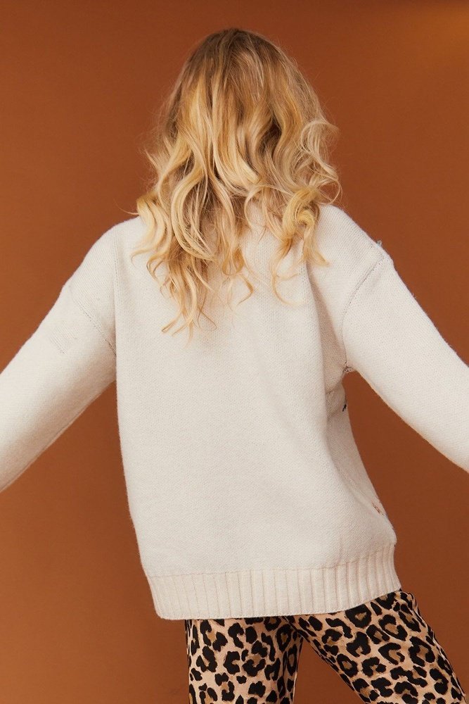 Reindeer Cashmere Blend Women's Christmas Jumper available in 3 colours suziestyle-heaven