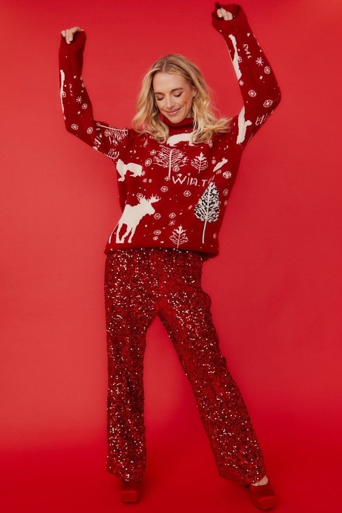 Jayley Cashmere & Banana Blend Women's Christmas Jumper suziestyle-heaven