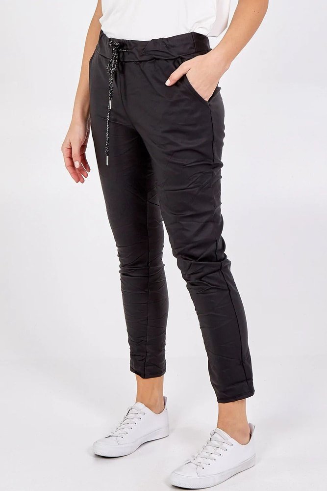 Magic Stretch PU Coated Crushed Trousers One Size (to fit 8-16) Available in 5 Colours - style-heaven