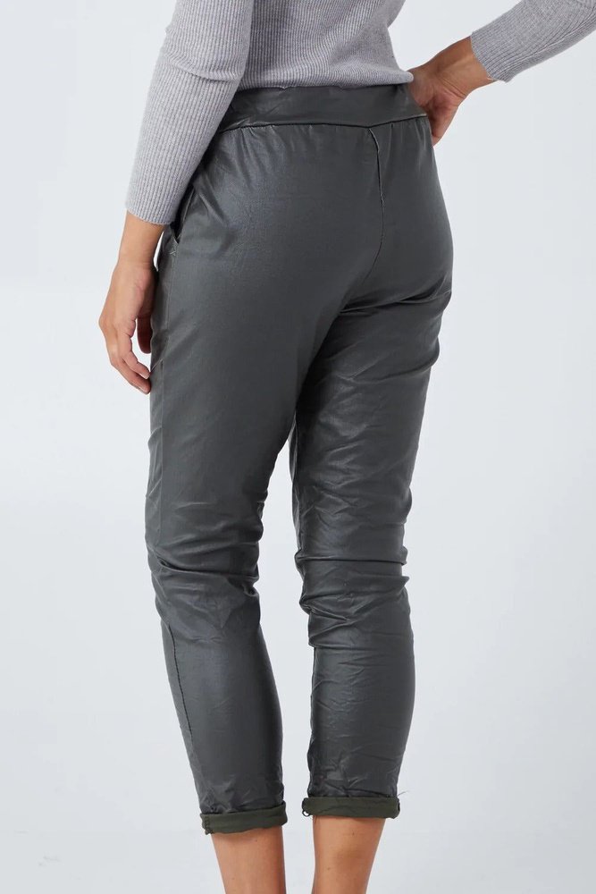 Magic Stretch PU Coated Crushed Trousers One Size (to fit 8-16) Available in 5 Colours - style-heaven