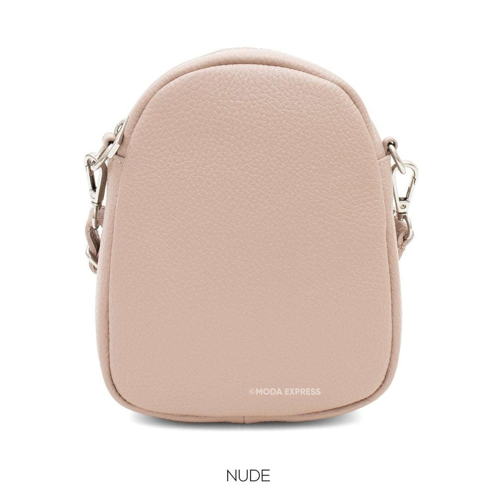 Leather Oval Crossbody Handbag style-heaven