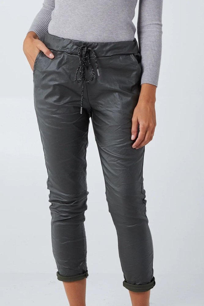 Magic Stretch PU Coated Crushed Trousers One Size (to fit 8-16) Available in 5 Colours - style-heaven