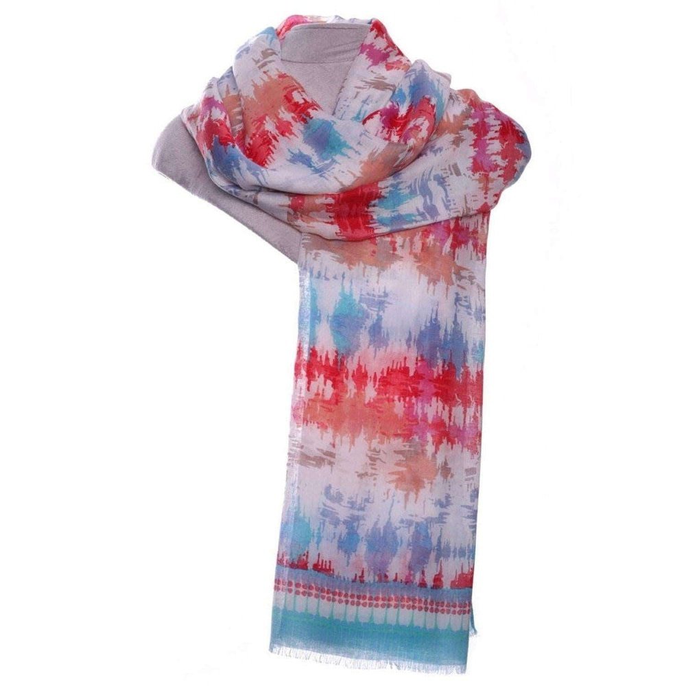Blue ink splash scarf style-heaven