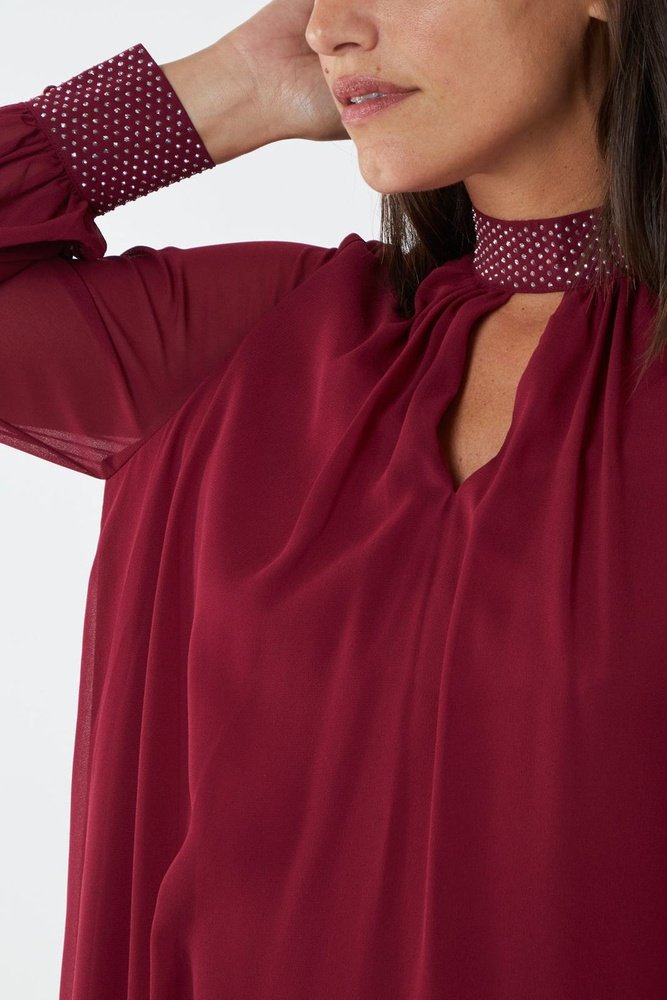 Shift Diamante Collar Dress - style-heaven